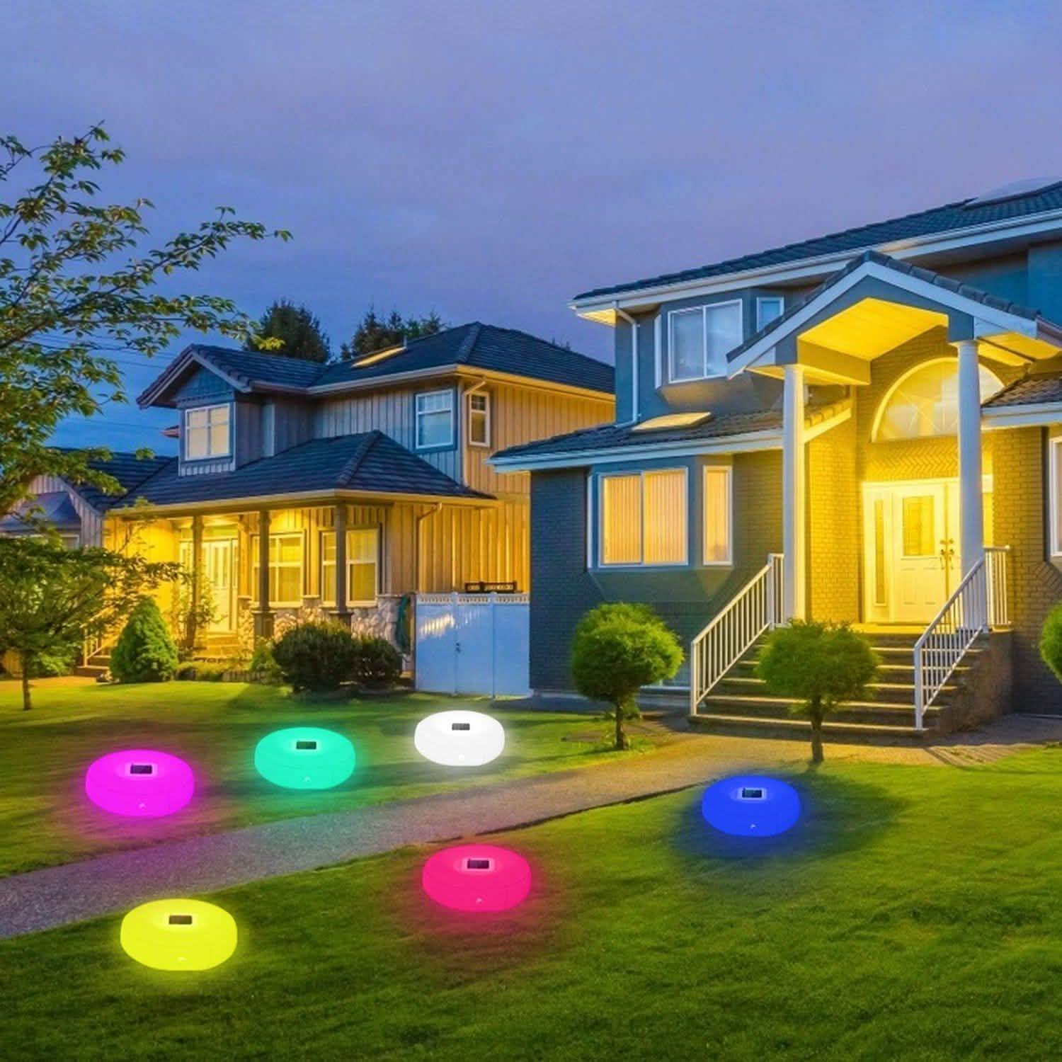 Solar Powered Floating Pool Lamps Light Sensor DailySale