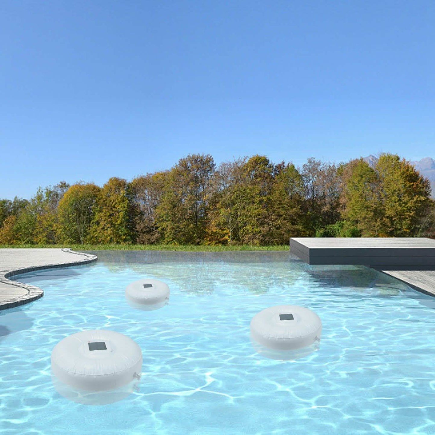 Solar Powered Floating Pool Lamps Light Sensor DailySale