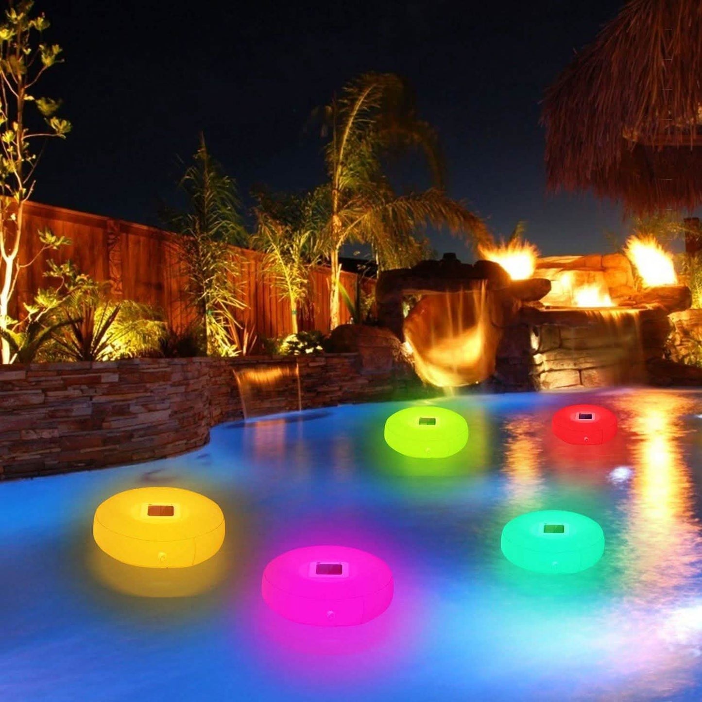 Solar Powered Floating Pool Lamps Light Sensor DailySale