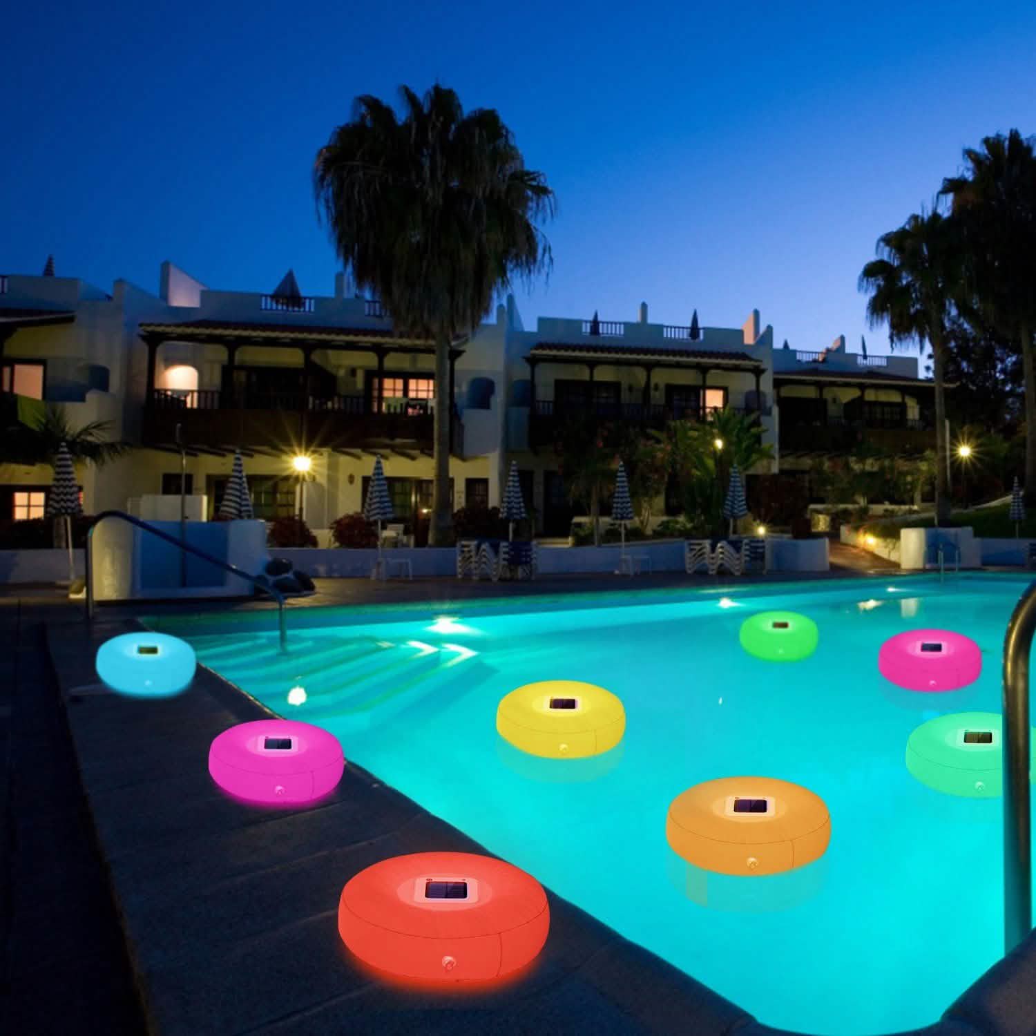 Solar Powered Floating Pool Lamps Light Sensor DailySale