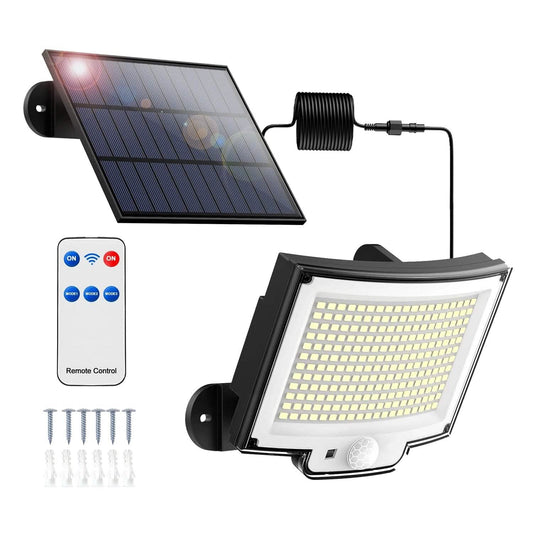 Solar Powered Flood Light Solar IP65 Waterproof Motion Sensor with Remote DailySale