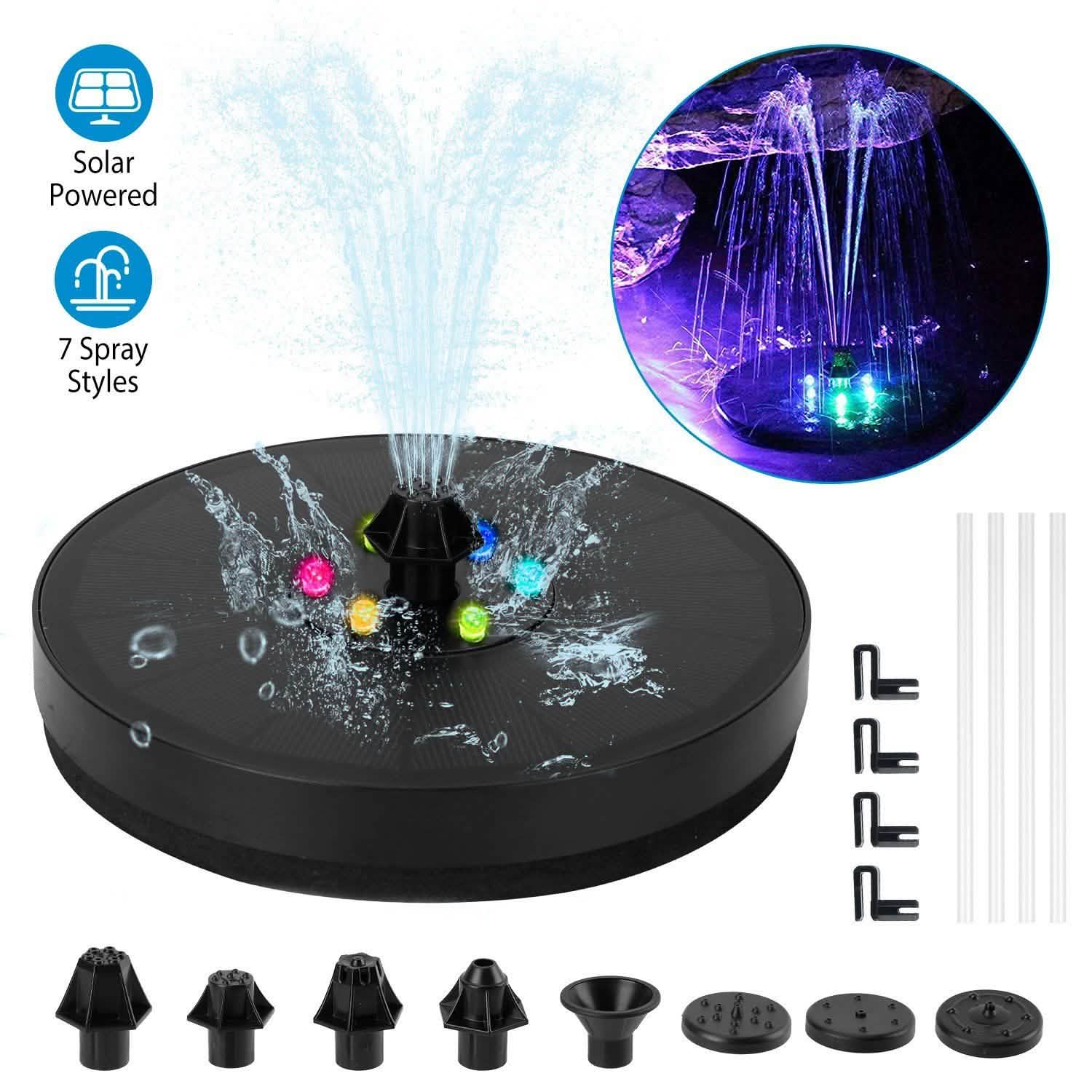 Solar Powered Fountain Pump Floating Bird Bath Pond Pump DailySale