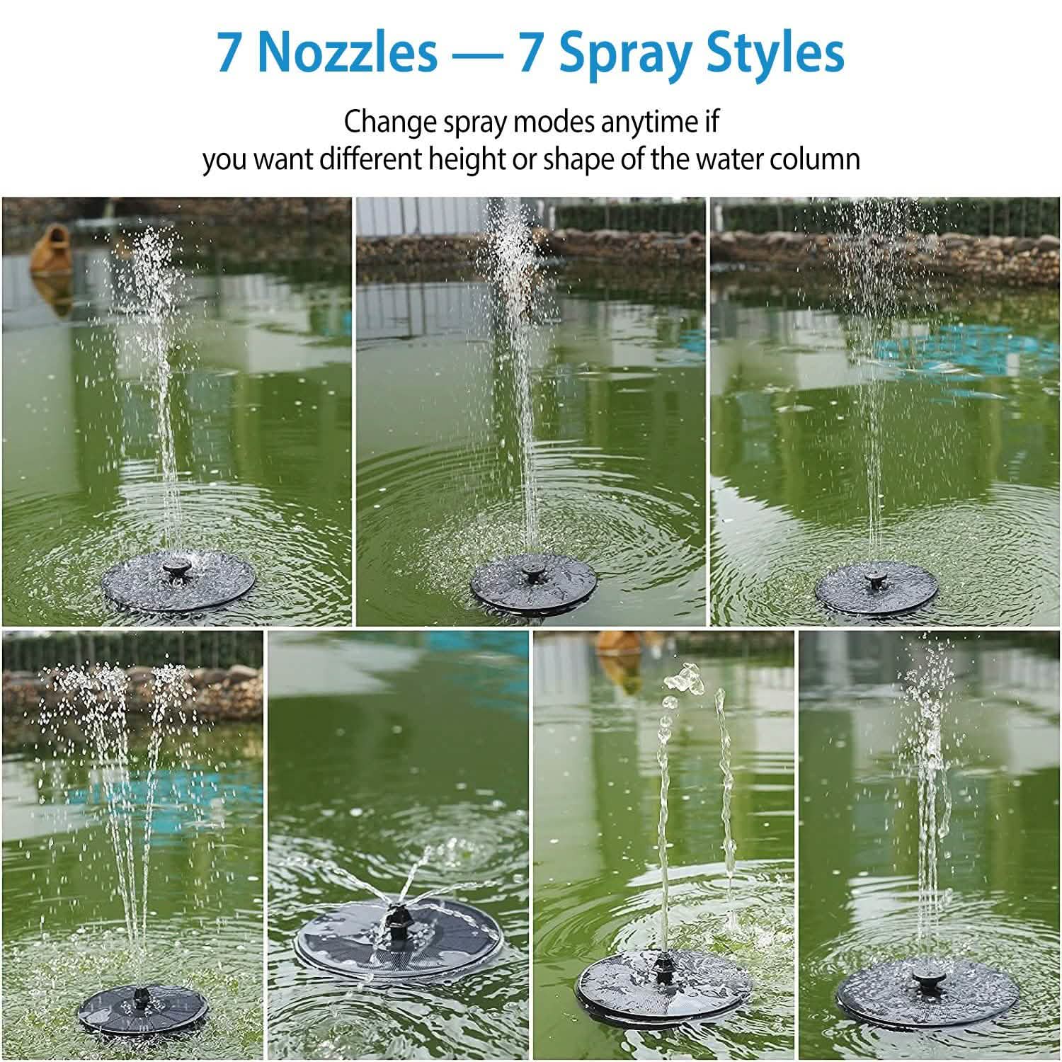 Solar Powered Fountain Pump Floating Bird Bath Pond Pump DailySale