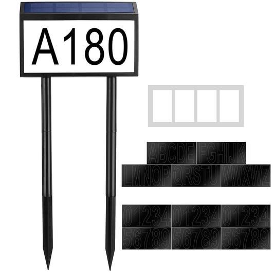 Solar Powered House Numbers LED Address Plaque Sign DailySale