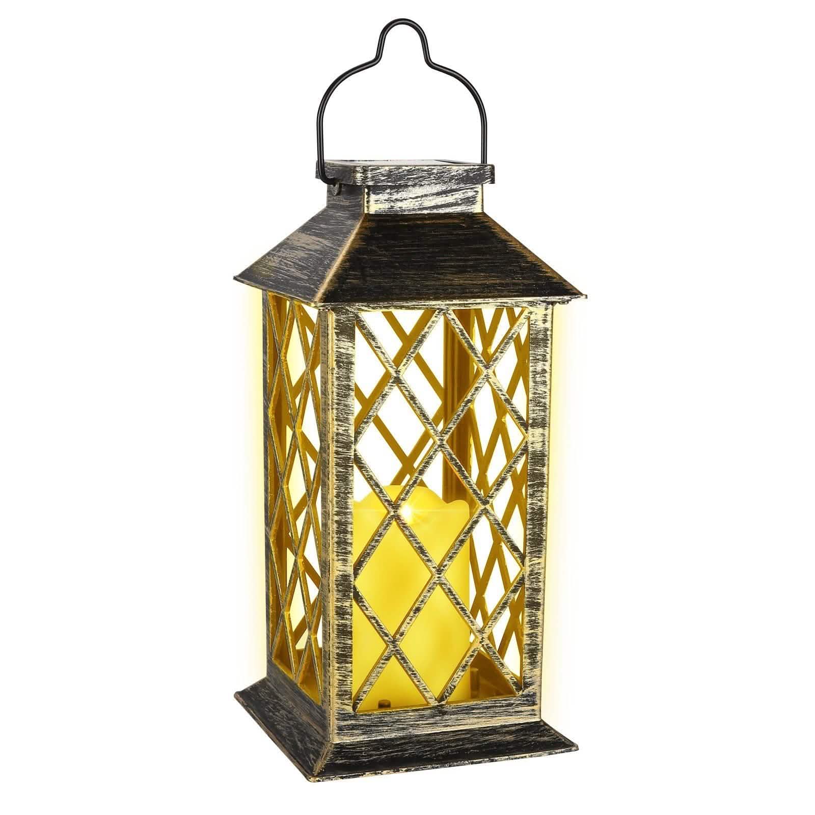 Solar Powered Led Outdoor Lantern Waterproof Candle Hanging Light DailySale