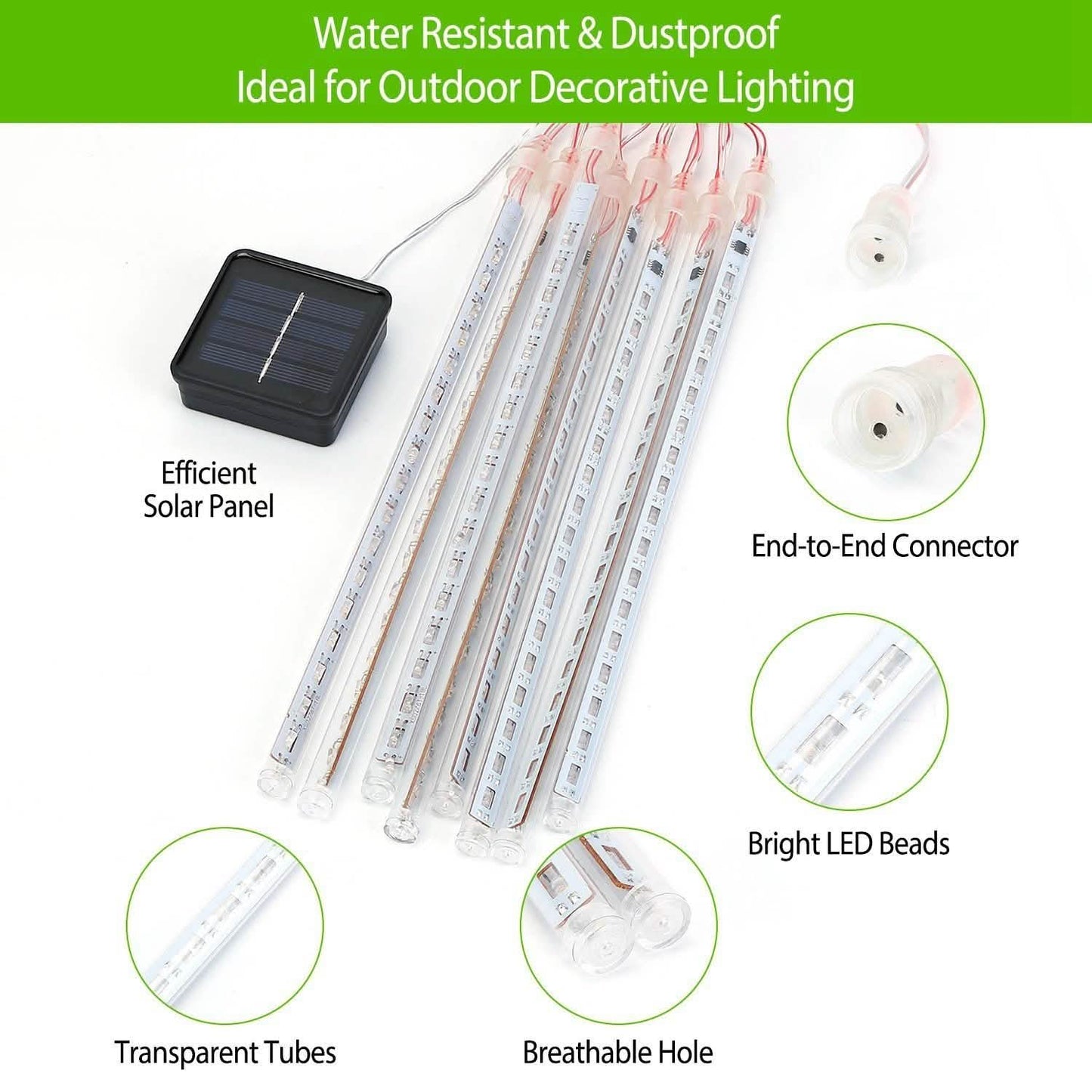 Solar Powered Meteor Shower String Light DailySale