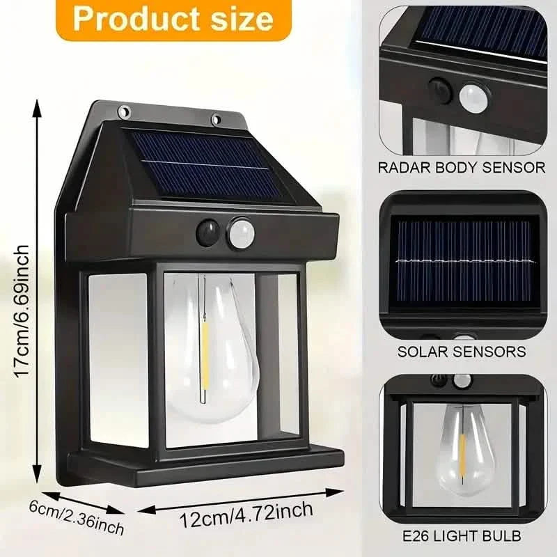 Solar-Powered Motion-Sensor Outdoor Wall Light DailySale