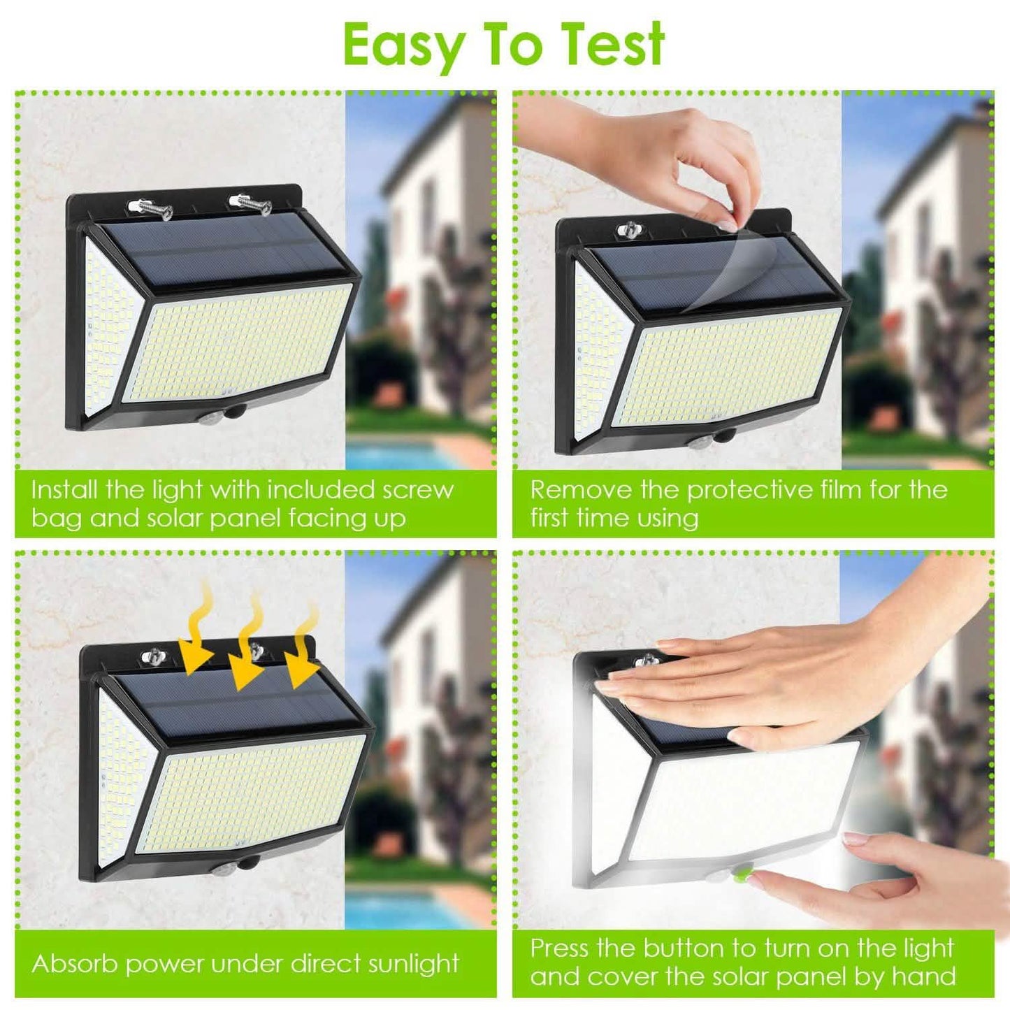 Solar Powered Outdoor Wall Lights DailySale