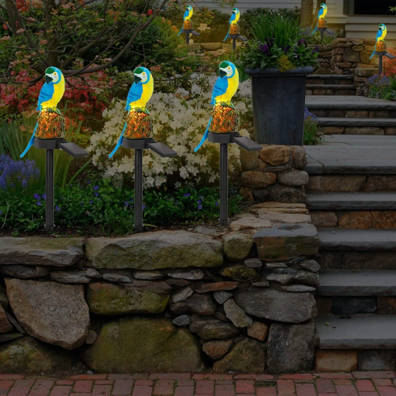 Solar Powered Parrot Garden Light IP65 Waterproof LED DailySale