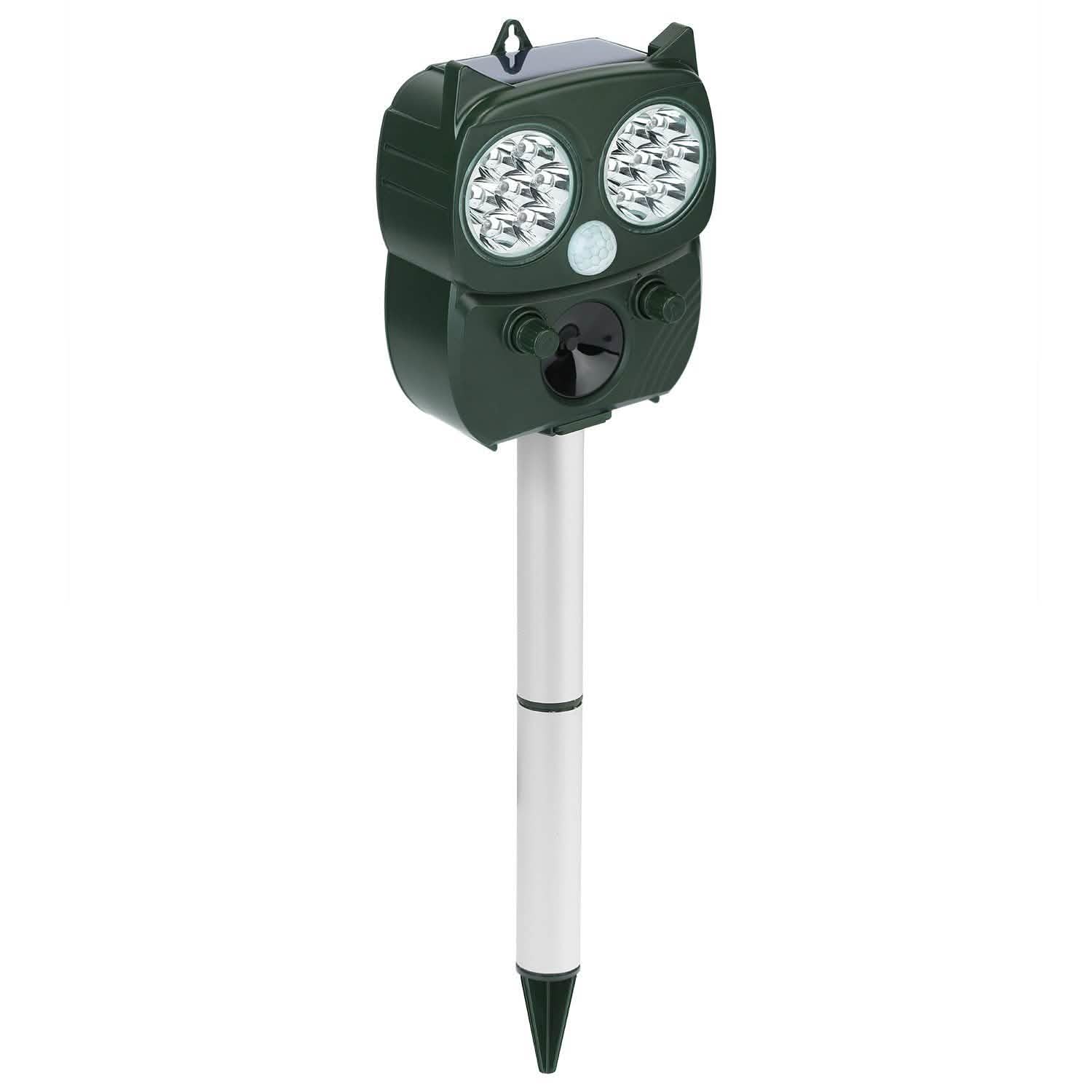 Solar Powered Ultrasonic Animal Repeller PIR Motion Sensor DailySale