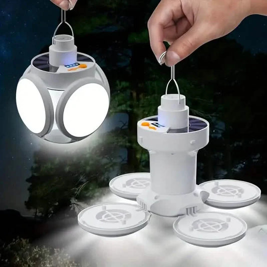 Solar USB Rechargeable LED Bulb Lights With Power Display DailySale