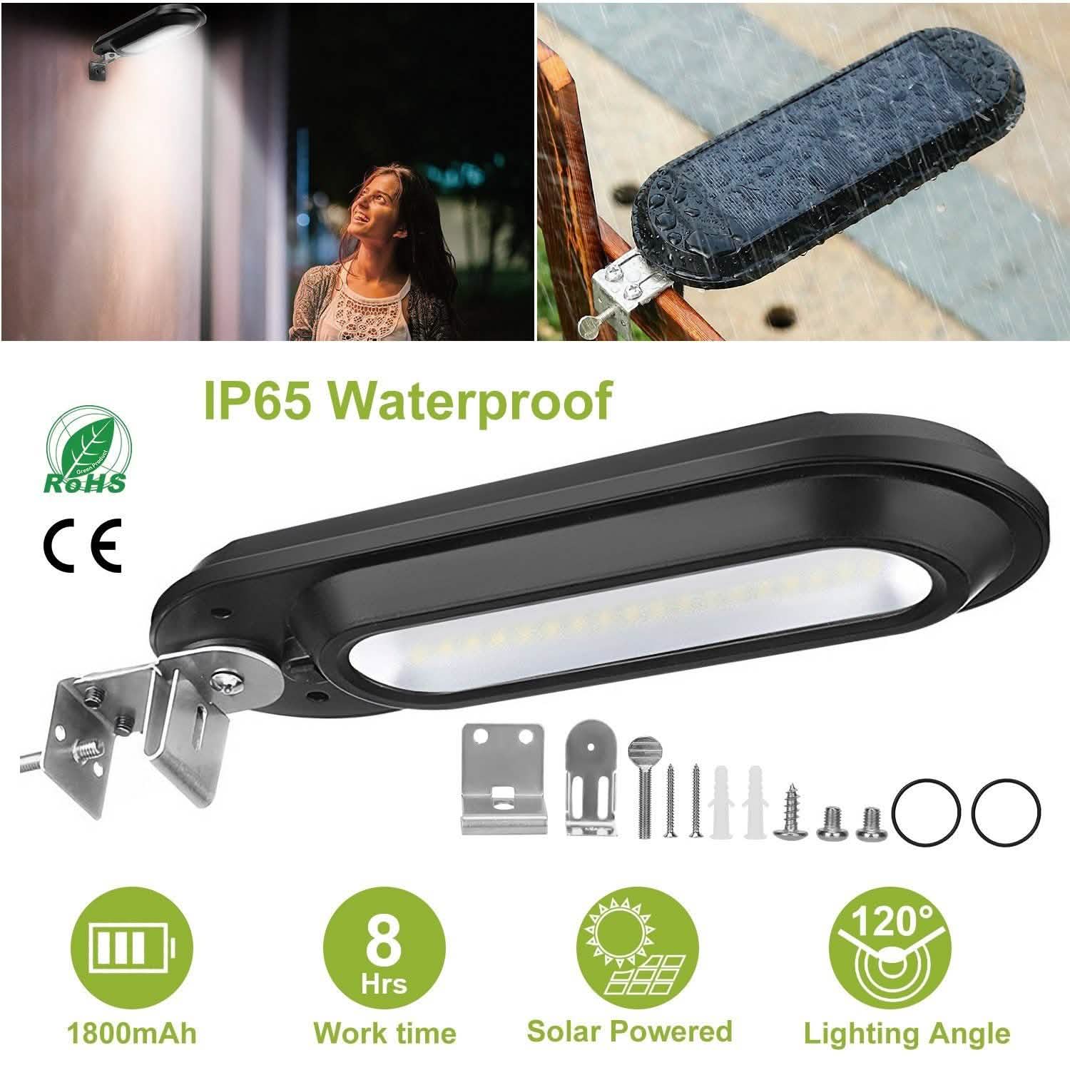 Solar Wall Light Outdoor 18 LED's Dusk to Dawn Fence Lamp DailySale