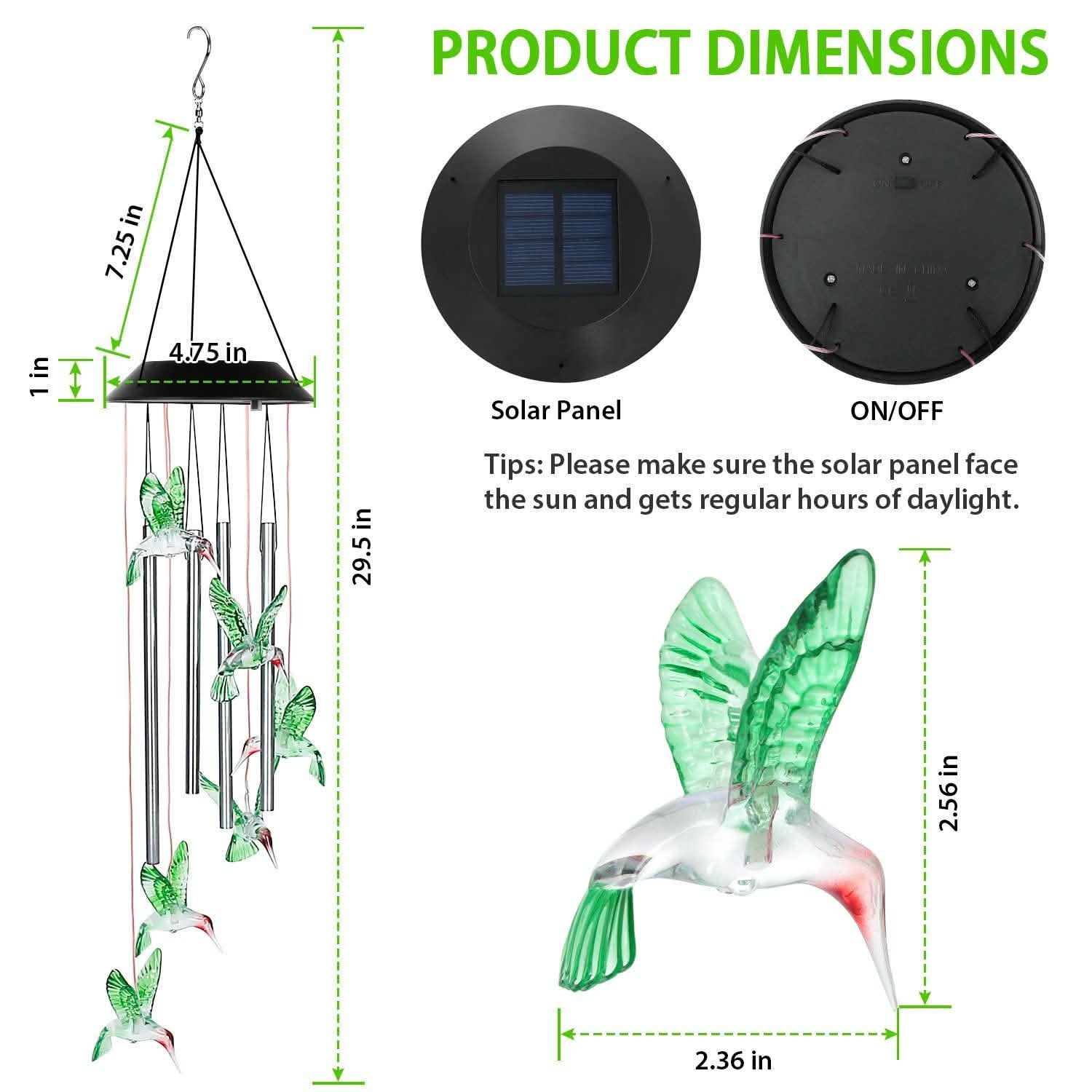 Solar Wind Chime Lights DailySale