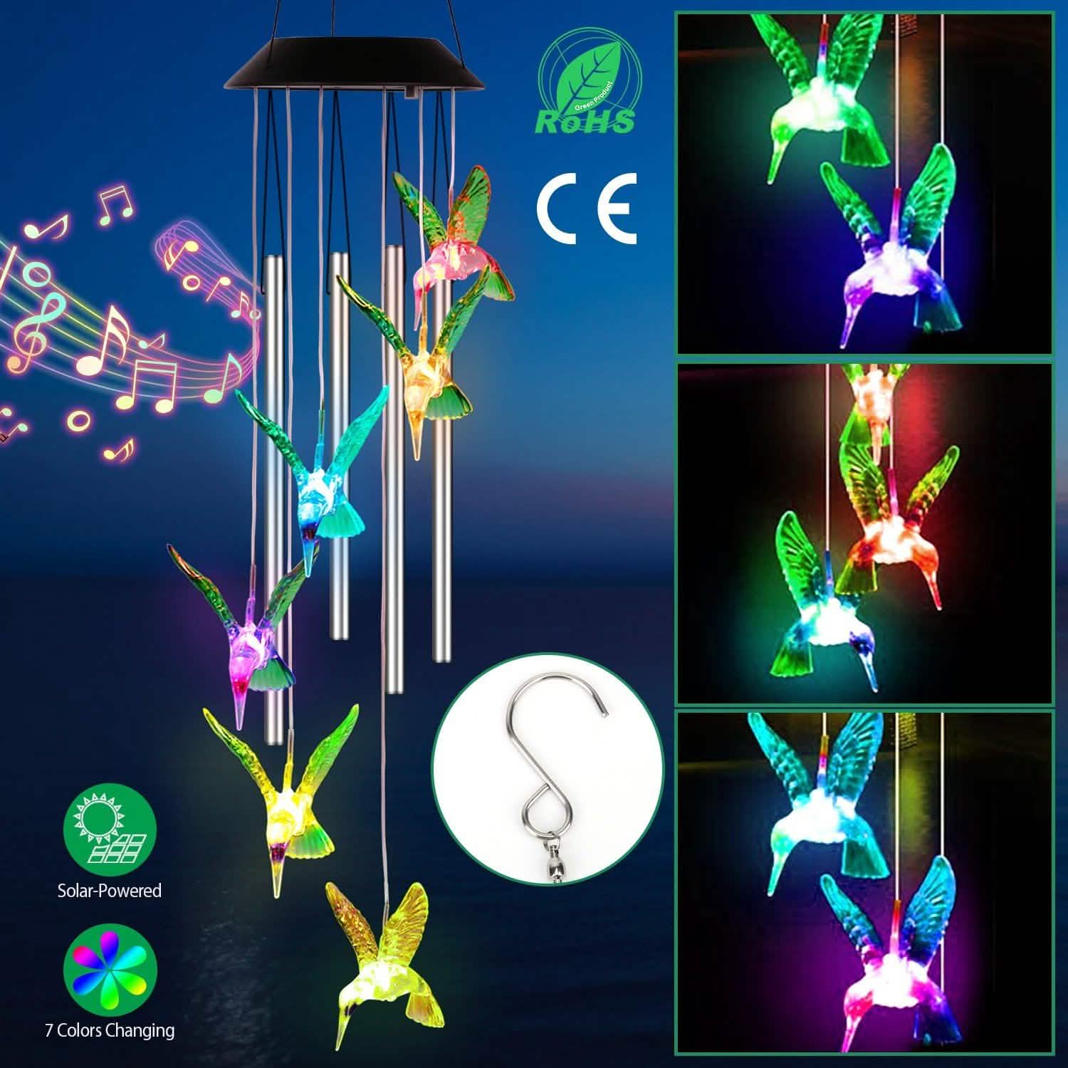 Solar Wind Chime Lights DailySale