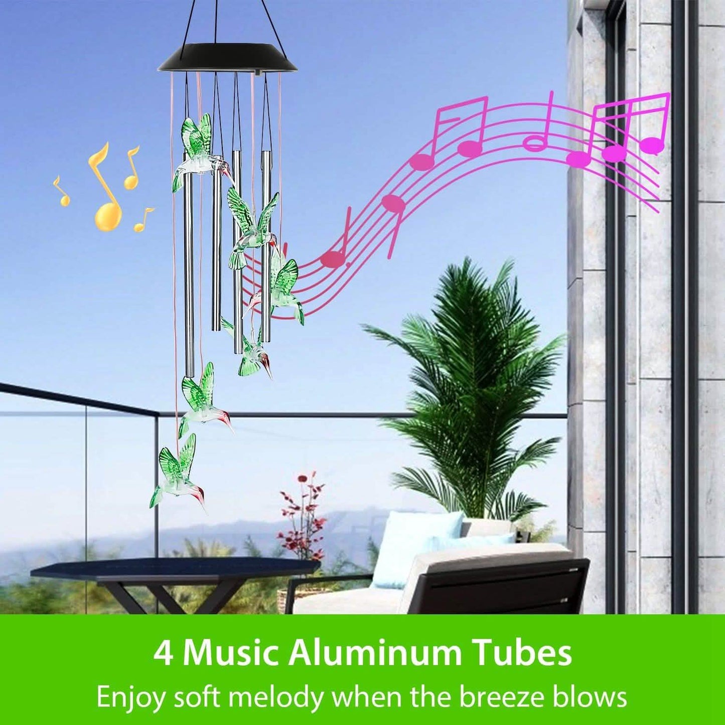 Solar Wind Chime Lights DailySale