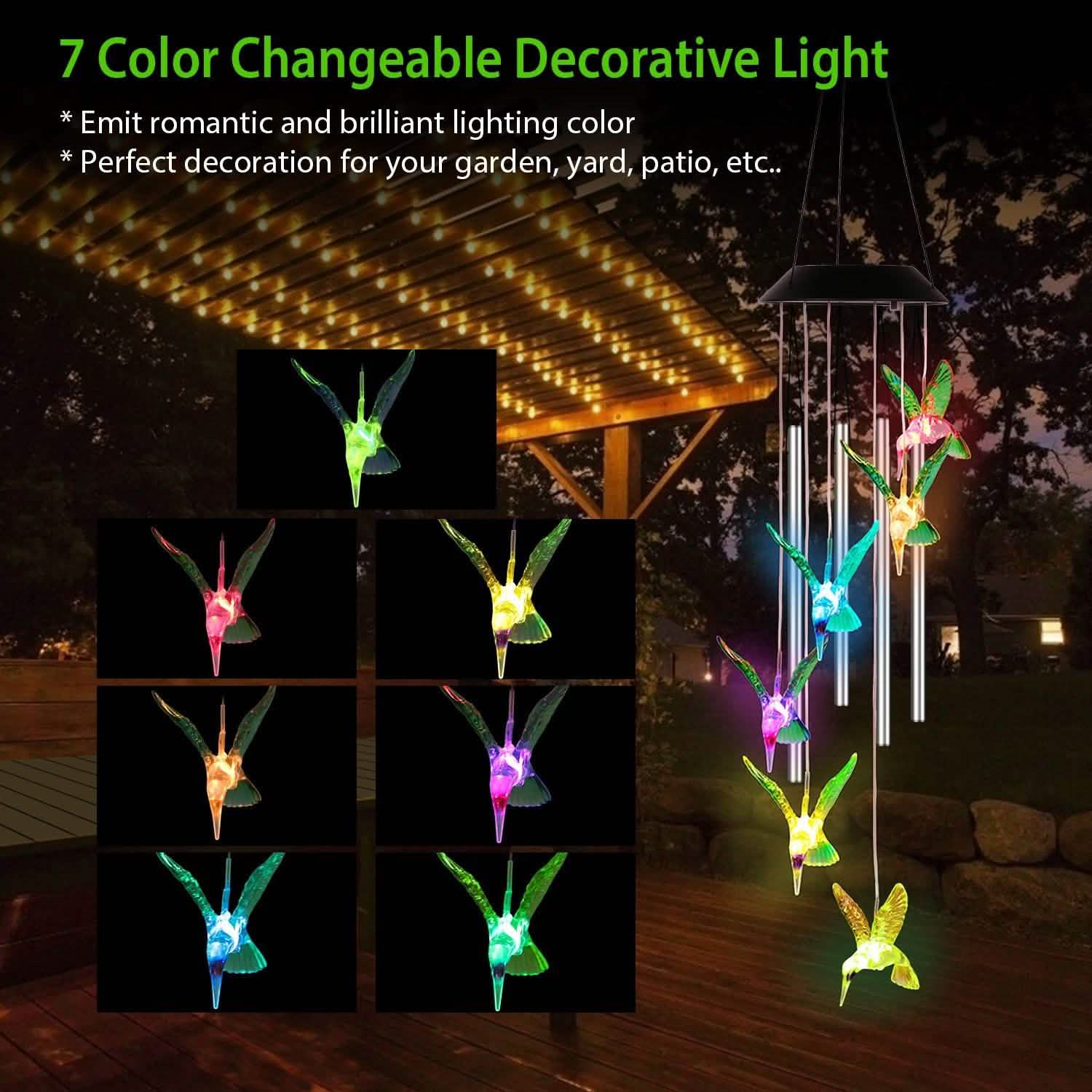 Solar Wind Chime Lights DailySale
