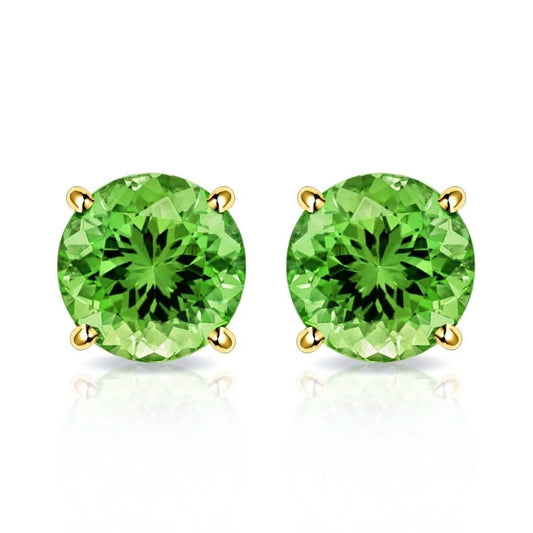 Solid 10K Gold 2.00 CTW Peridot Stud Earrings By MUIBLU Gems DailySale