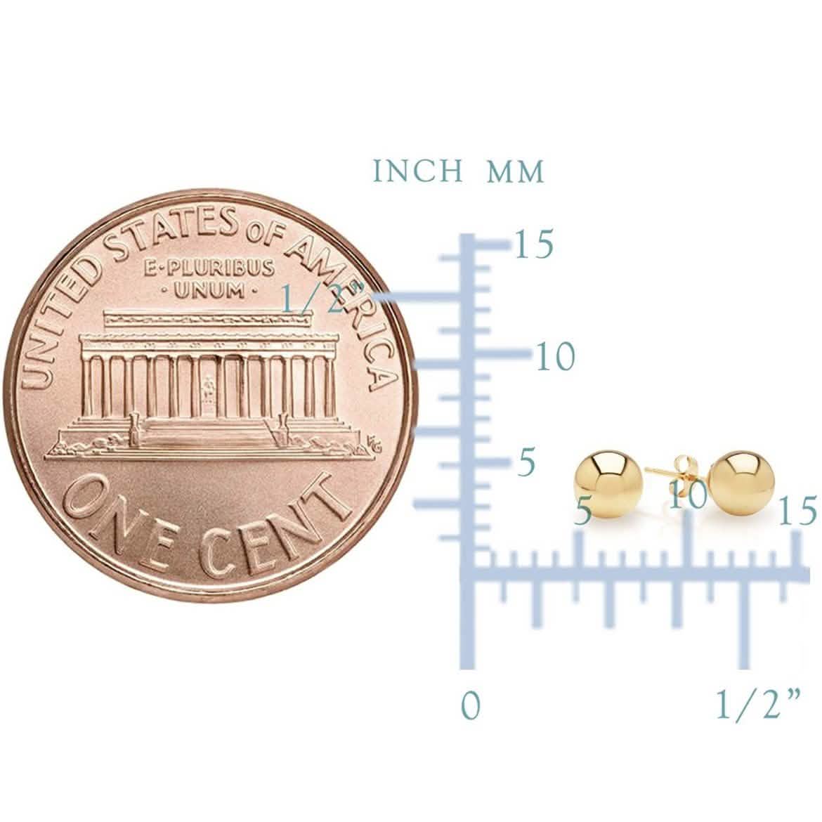 Solid 10K Gold Ball Studs DailySale