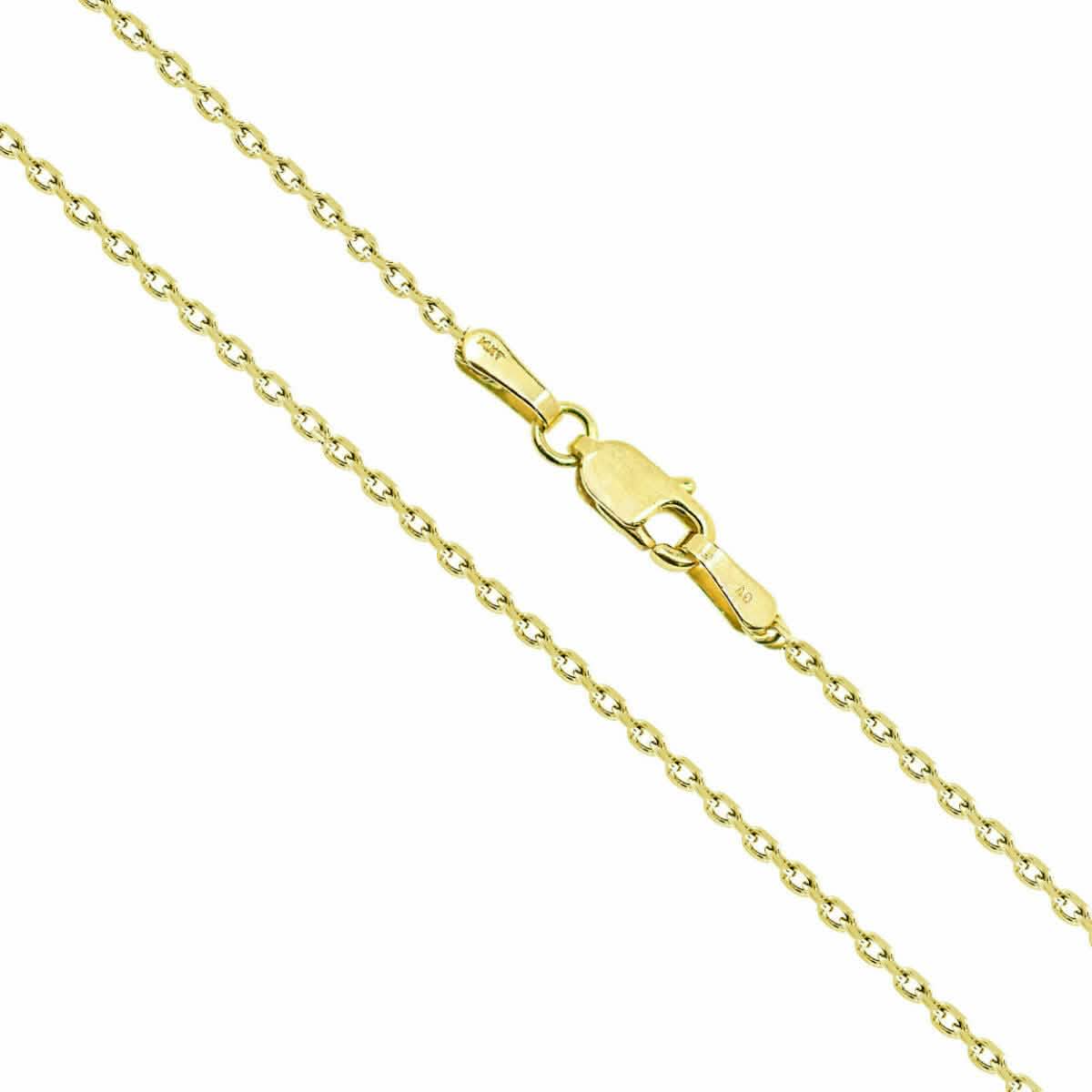 Solid 14K Gold Cable Chain Necklace DailySale