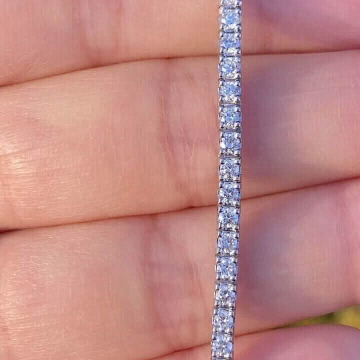 Solid 14K White Gold 2.13CTW 100% Natural Diamond Tennis Bracelet DailySale