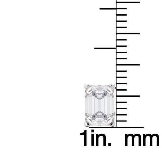 Solid Sterling Silver Emerald Cut Studs DailySale