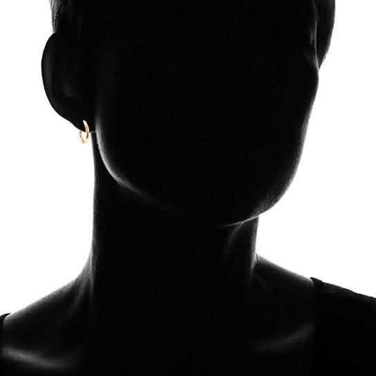Solid Sterling Silver French Lock Hoops In Gold DailySale