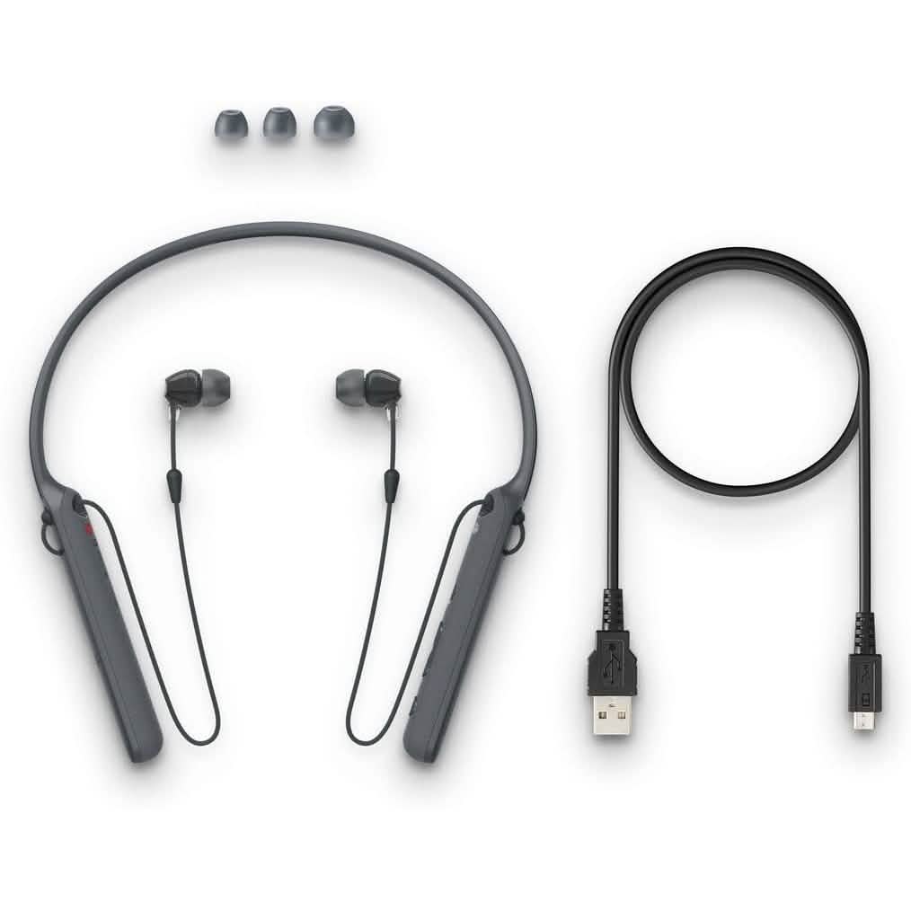 Sony - C400 Wireless Behind-Neck in Ear Headphone - Black (Refurbished) DailySale