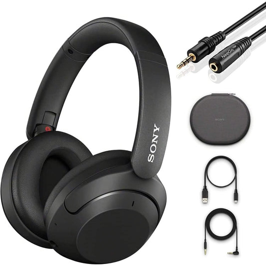 Sony Wireless Noise Cancelling Headphones WH-XB910N Bluetooth Headset + NeeGo 3.5mm Extension (Refurbished) DailySale