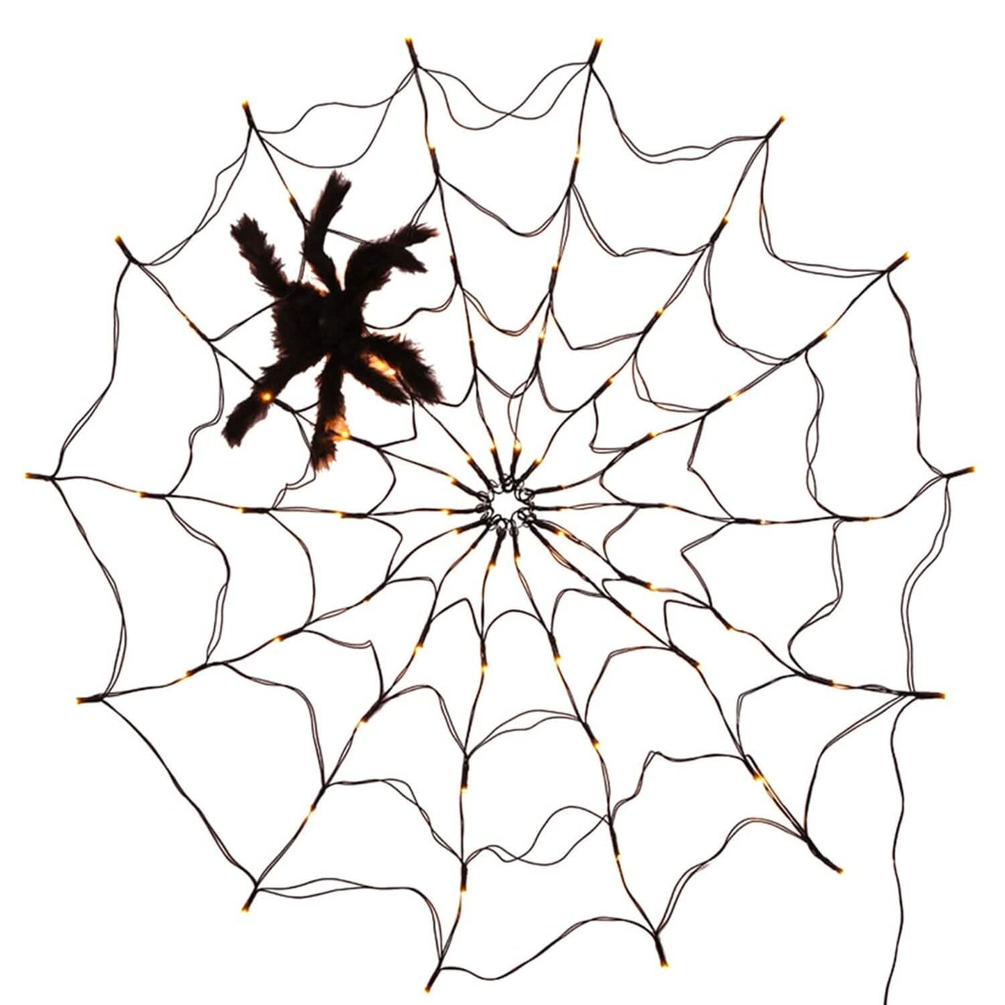 Spider Web Light with Hairy Spider 70LED Battery Powered Remote Control 8 Lighting Modes DailySale