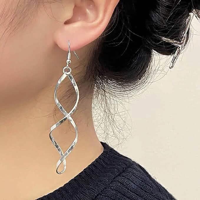 Spiral Design Dangle Earrings DailySale