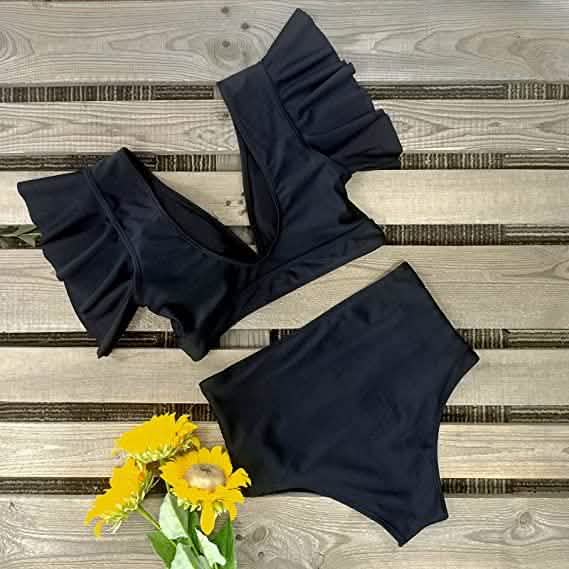 Sporlike Women Ruffle High Waist Swimsuit DailySale