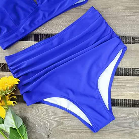 Sporlike Women Ruffle High Waist Swimsuit DailySale