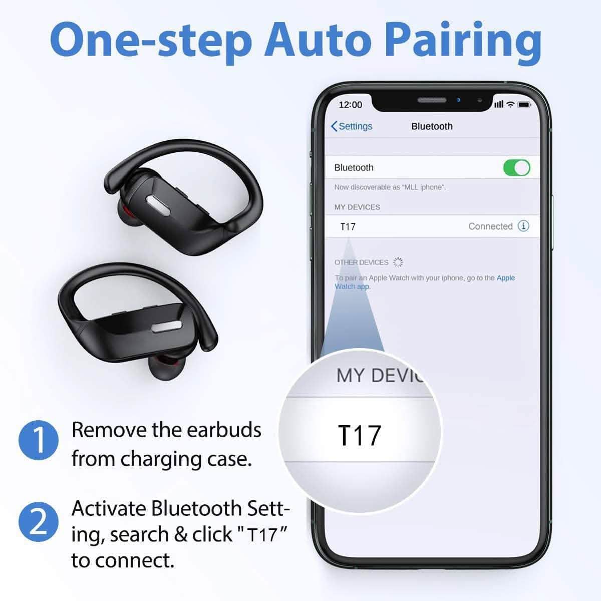 Sports Bluetooth Wireless Earbuds with Microphone DailySale