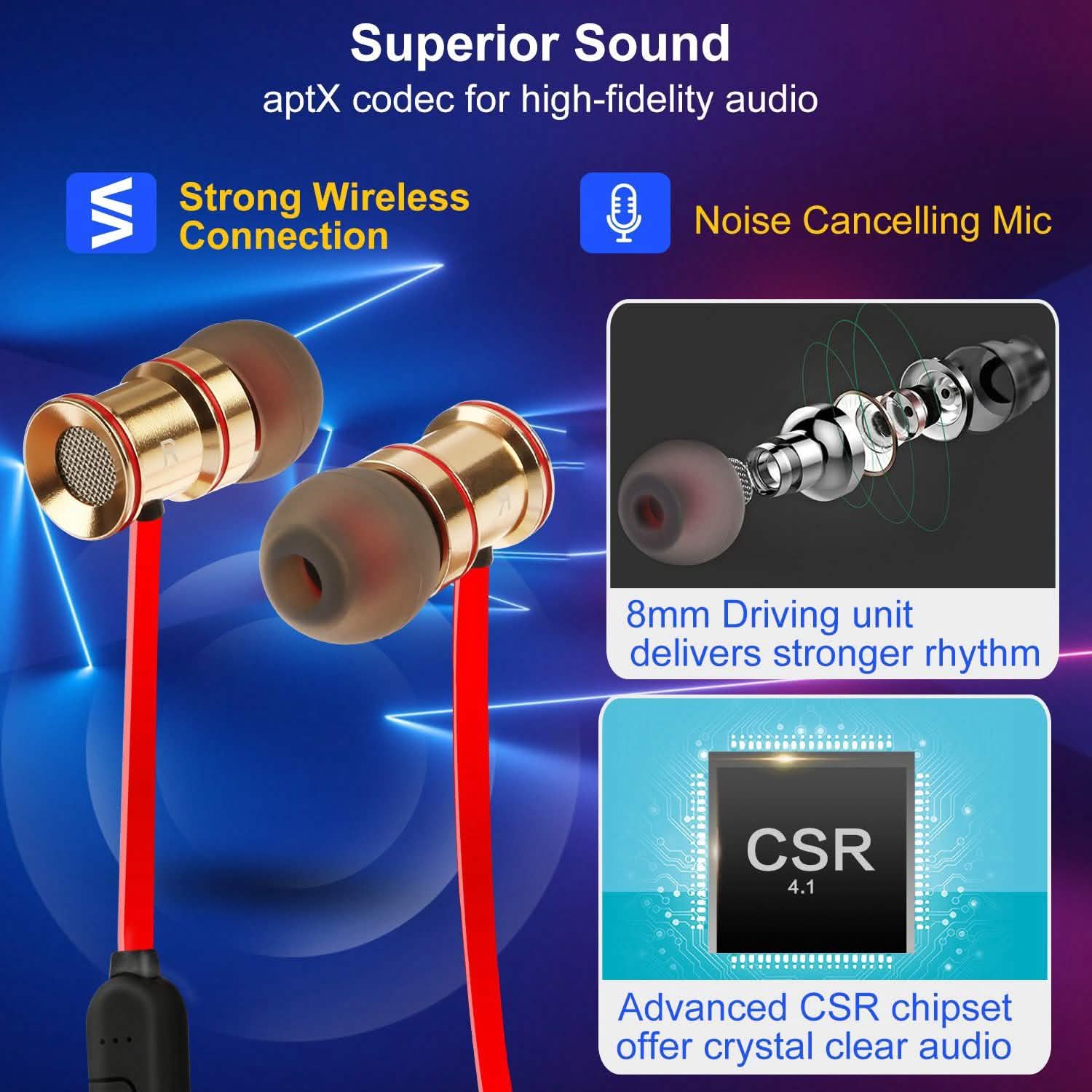 Sports Headset Wireless V4.1 In-Ear Headphones DailySale