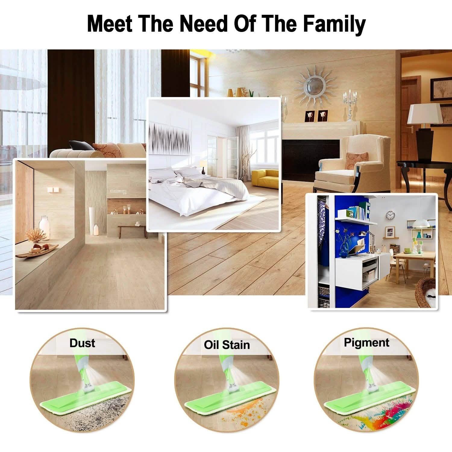 Spray Mop 360° Rotating Head Floor Cleaner 600Ml Bottle Fiber Sweeper Flat Mop DailySale