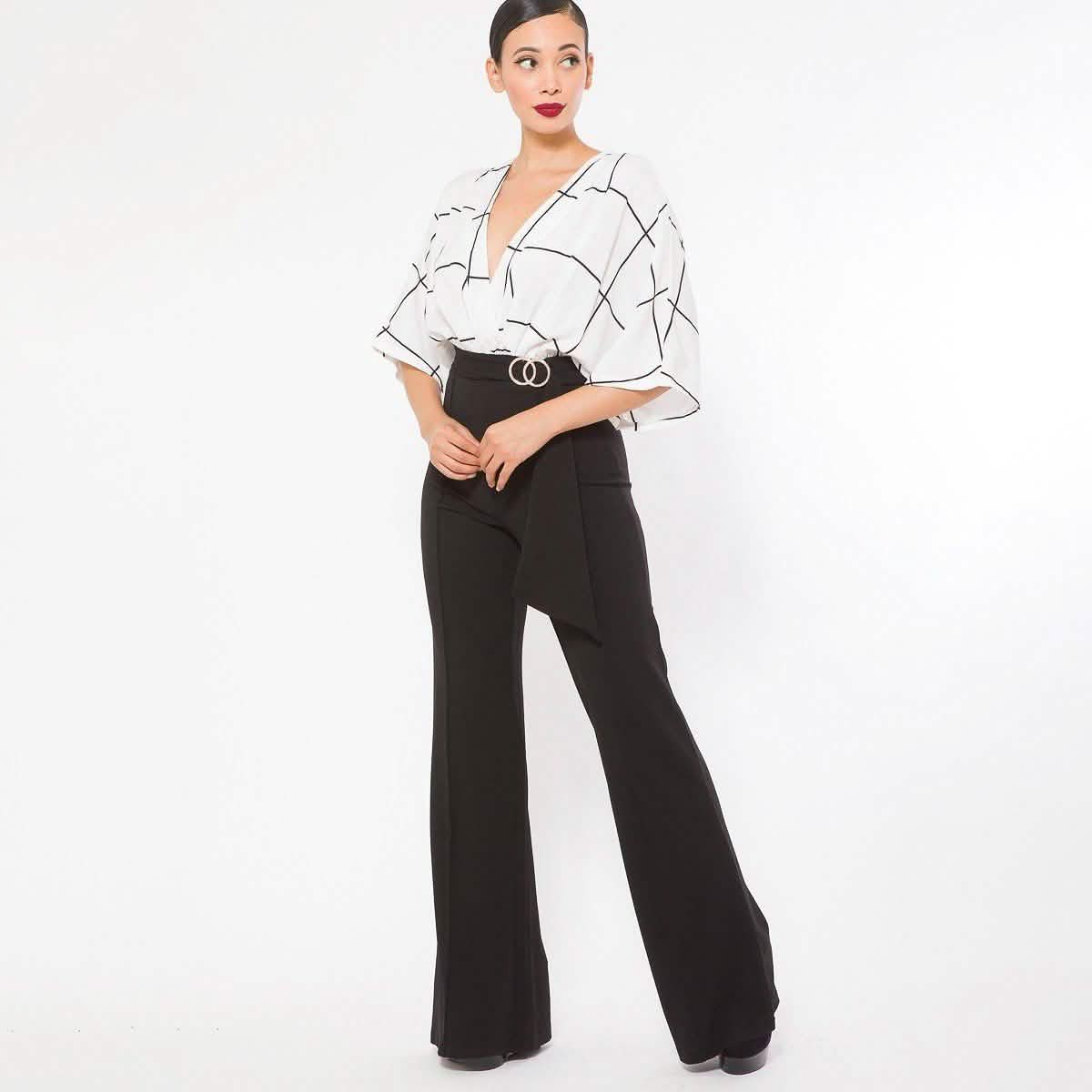 Square Print Woven Top Detailed Fashion Jumpsuit DailySale