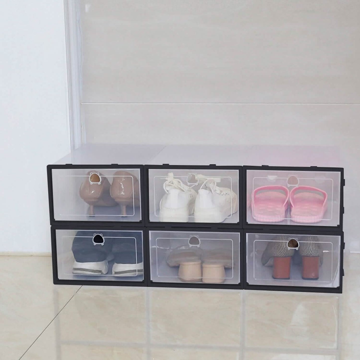 Stackable Shoe Storage Bin Transparent Dustproof DailySale