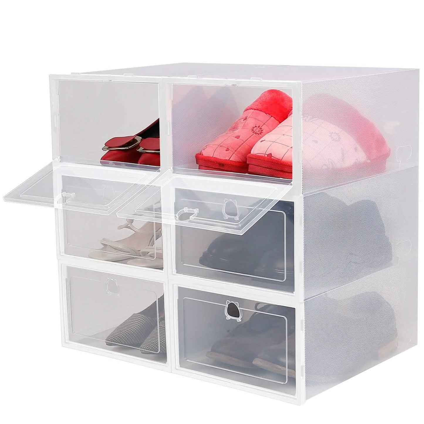 Stackable Shoe Storage Bin Transparent Dustproof DailySale