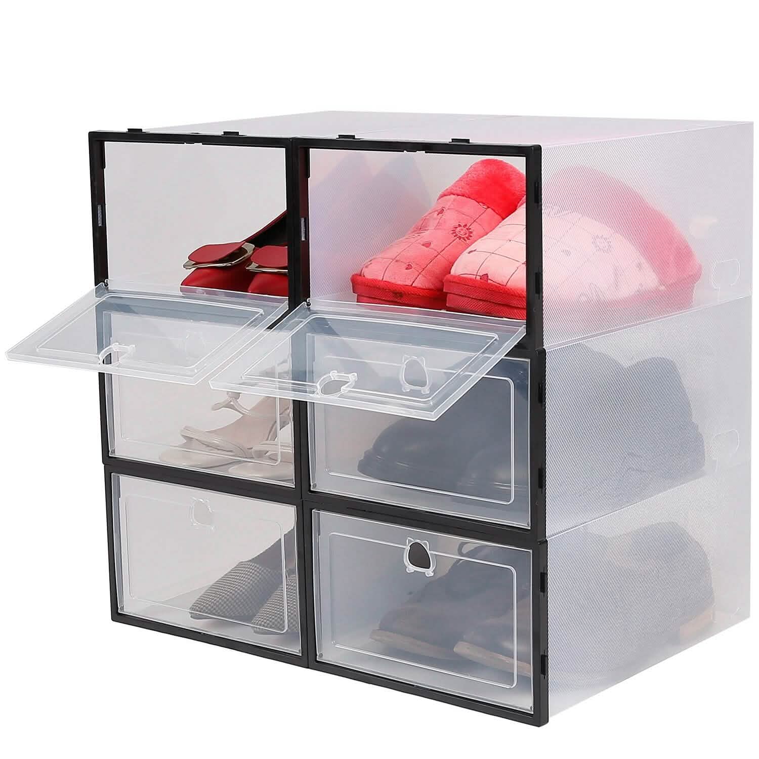 Stackable Shoe Storage Bin Transparent Dustproof DailySale
