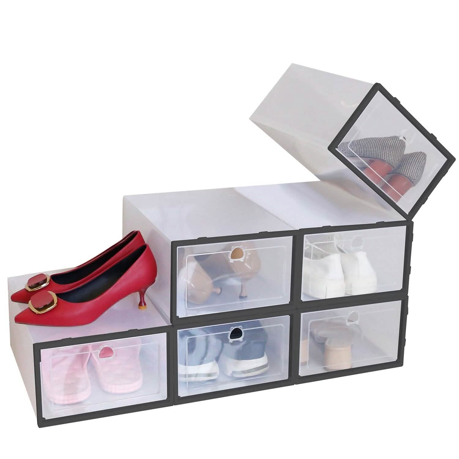 Stackable Shoe Storage Bin Transparent Dustproof DailySale