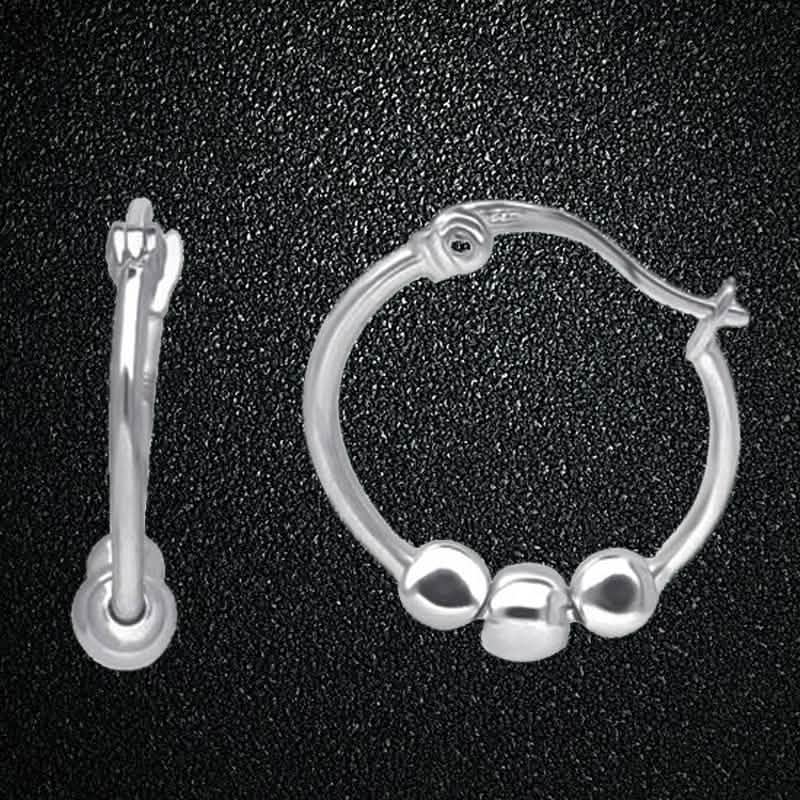 Stainless Steel Ball Hoop Earrings DailySale