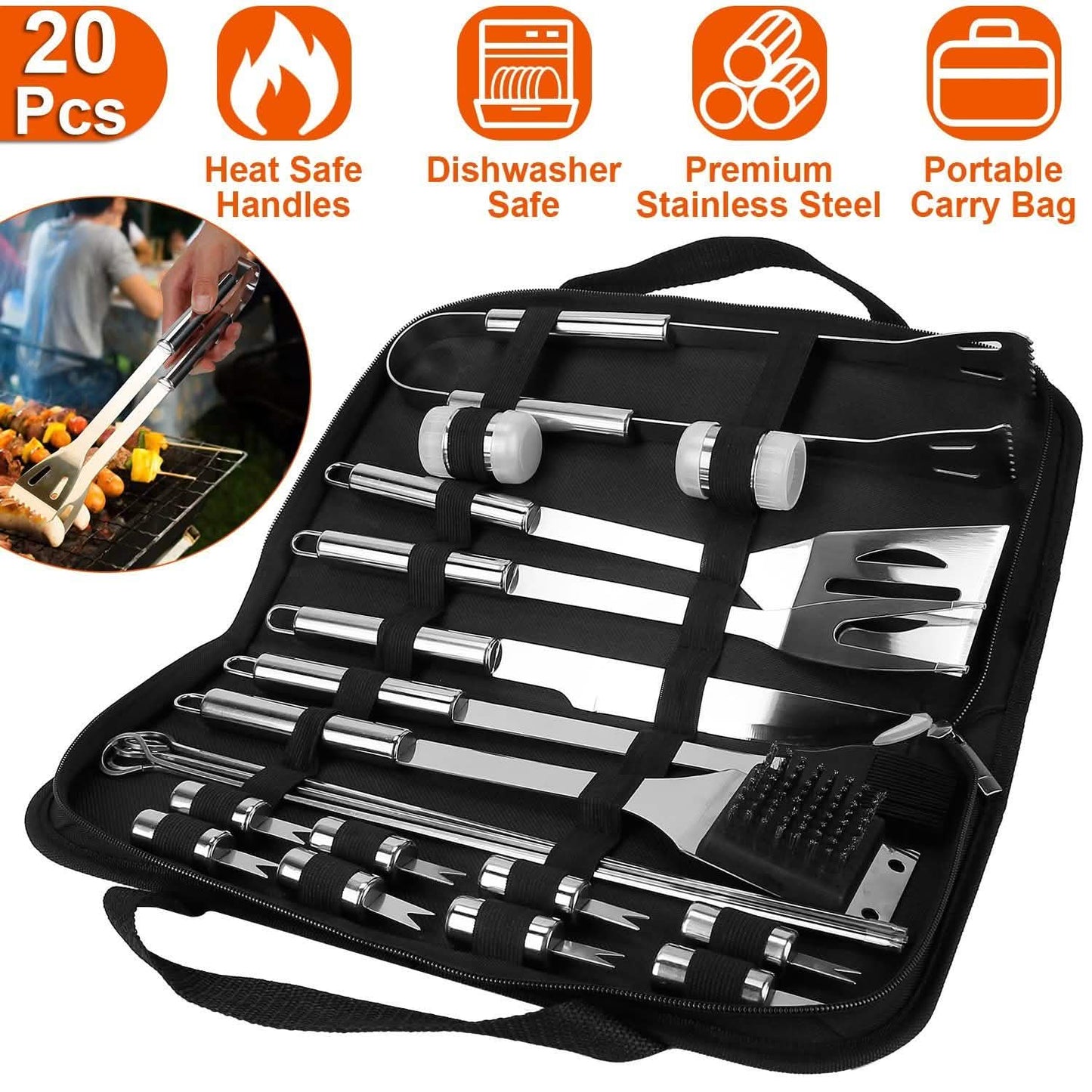 Stainless Steel BBQ Grill Tool Kit DailySale