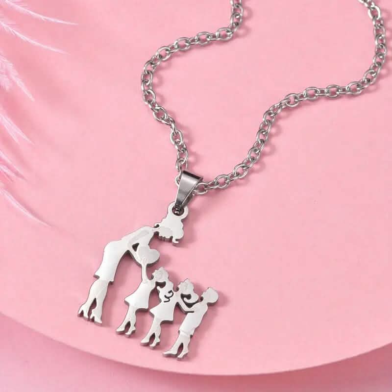 Stainless Steel Heartfelt Mother-Daughter-Son Necklace DailySale