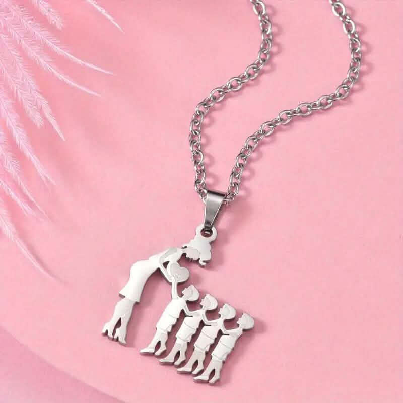 Stainless Steel Heartfelt Mother-Daughter-Son Necklace DailySale