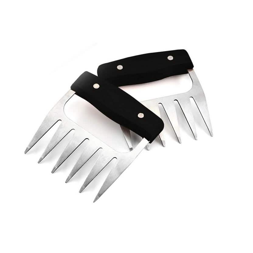 Stainless Steel Meat-Shredding Claws with Wooden Handle DailySale