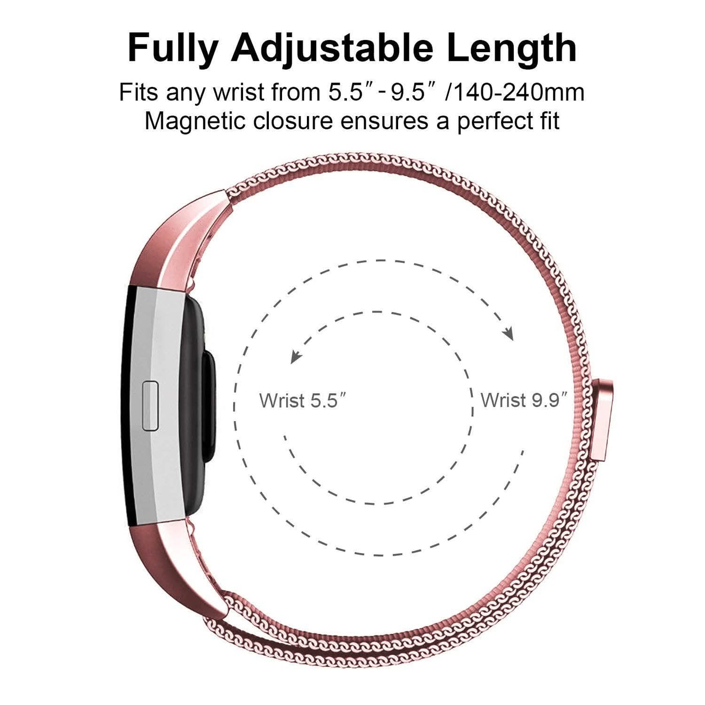 Stainless Steel Mesh Milanese Loop Band for Fitbit Charge 2 DailySale