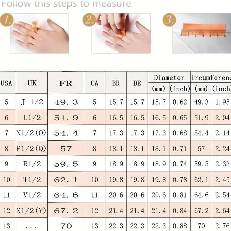 Stainless Steel Mood Ring Inlaid Thermal Discoloration Stone DailySale