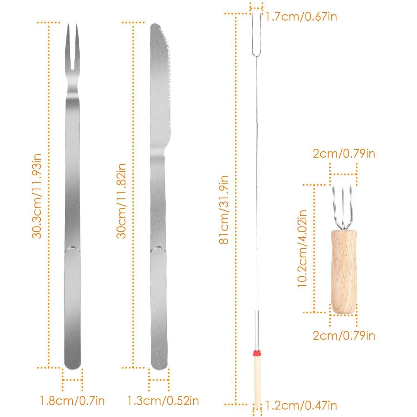 Stainless Steel Roasting Sticks DailySale