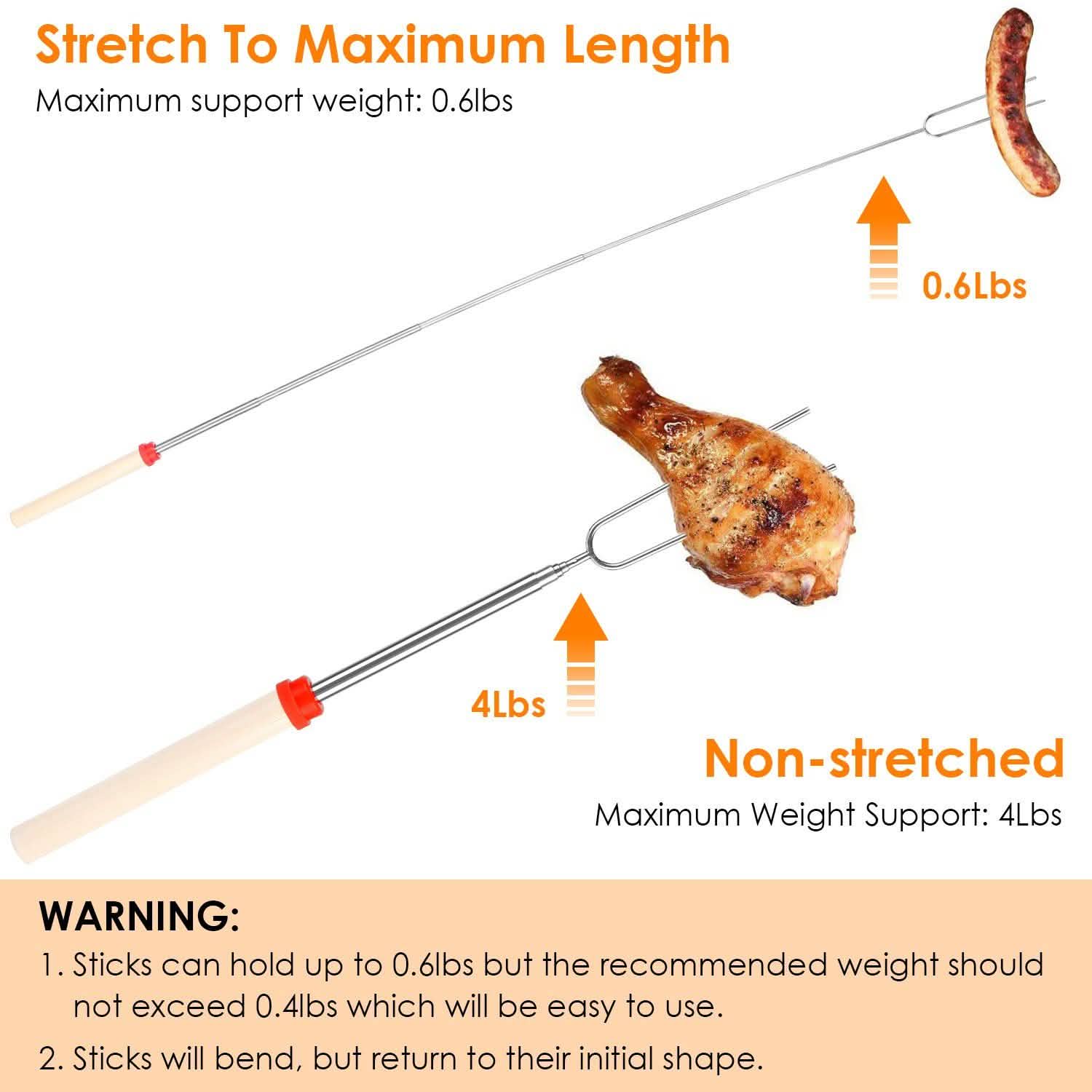 Stainless Steel Roasting Sticks DailySale
