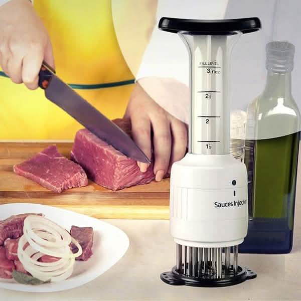 Stainless Steel Seasoning and Marinade Injector Needle Meat Tenderizer DailySale